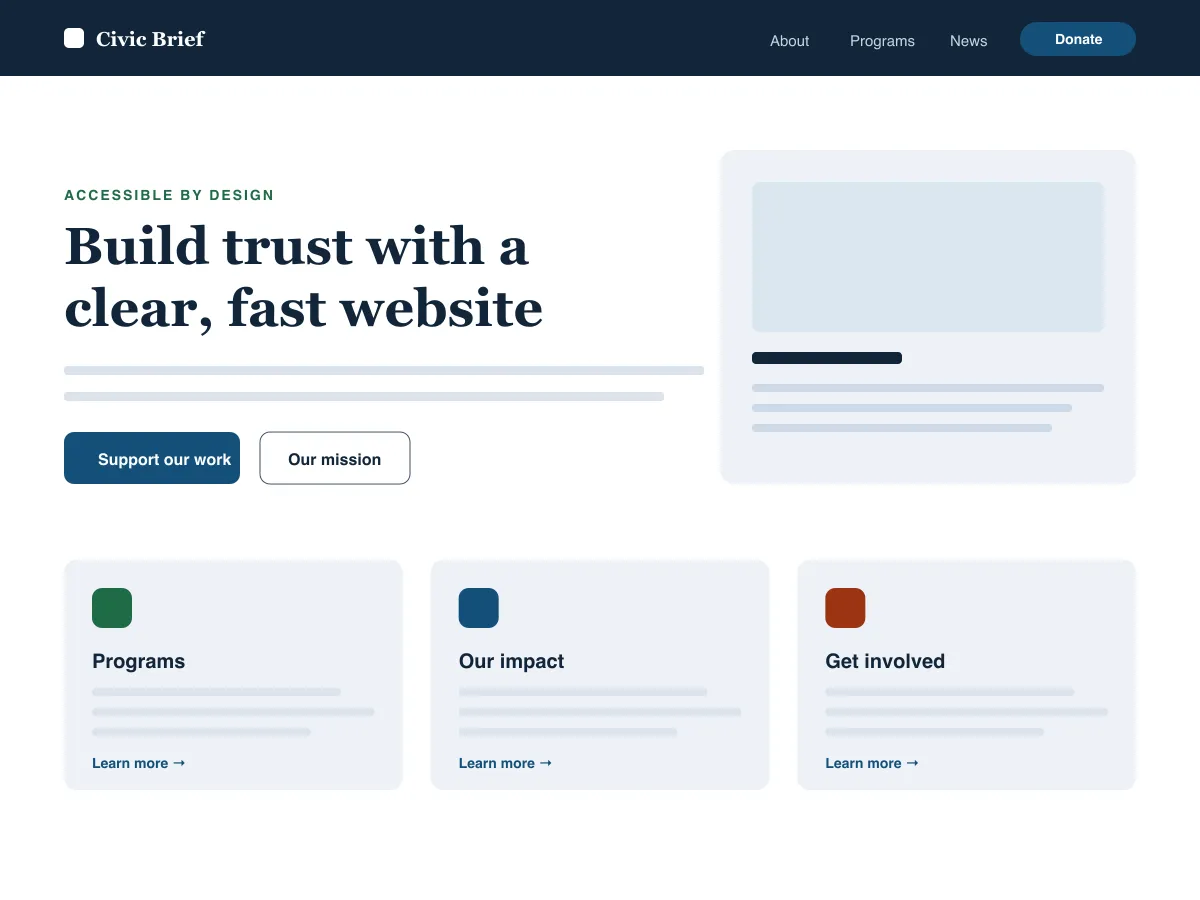 Civic Brief — theme screenshot