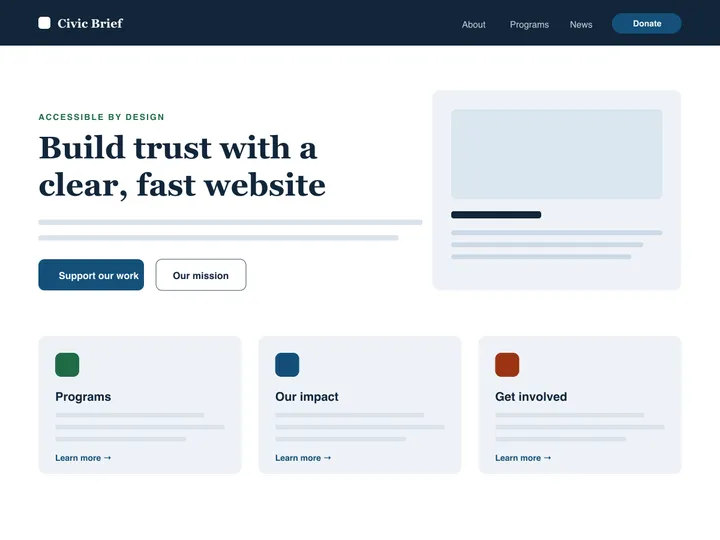 Civic Brief — theme screenshot