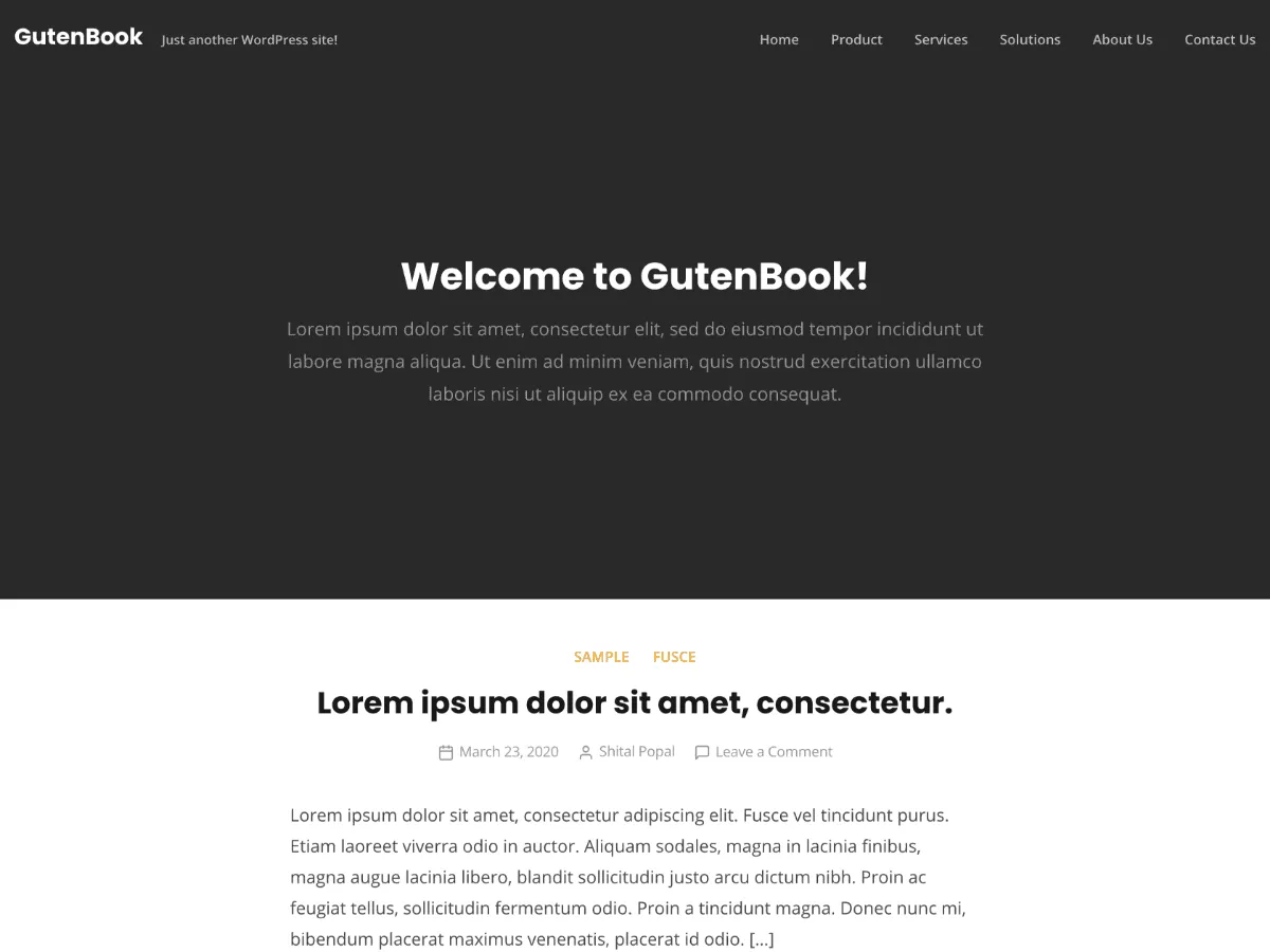 GutenBook — theme screenshot