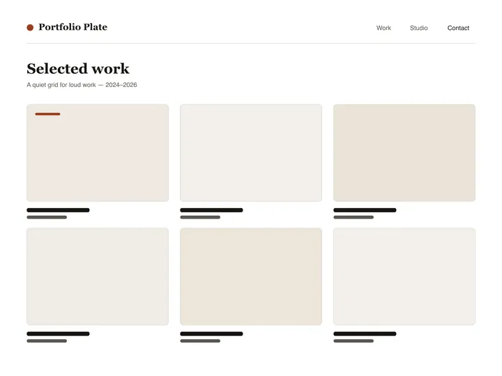 Portfolio Plate — theme screenshot