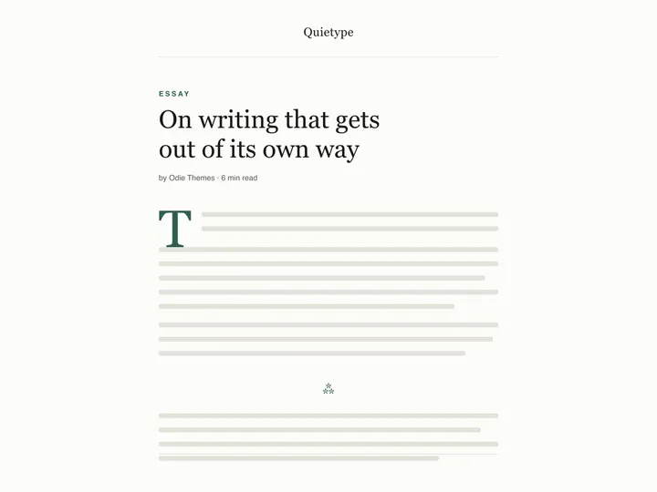 Quietype — theme screenshot