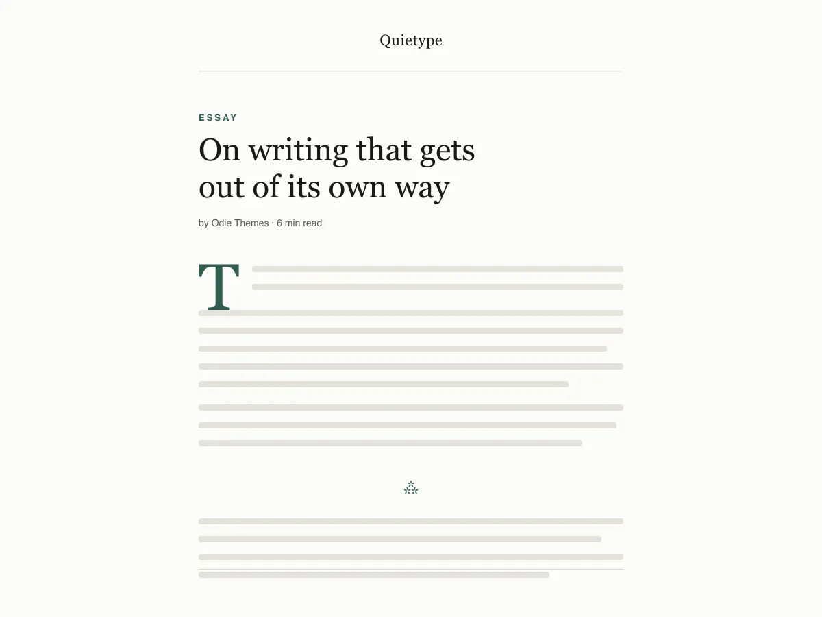 Quietype — theme screenshot